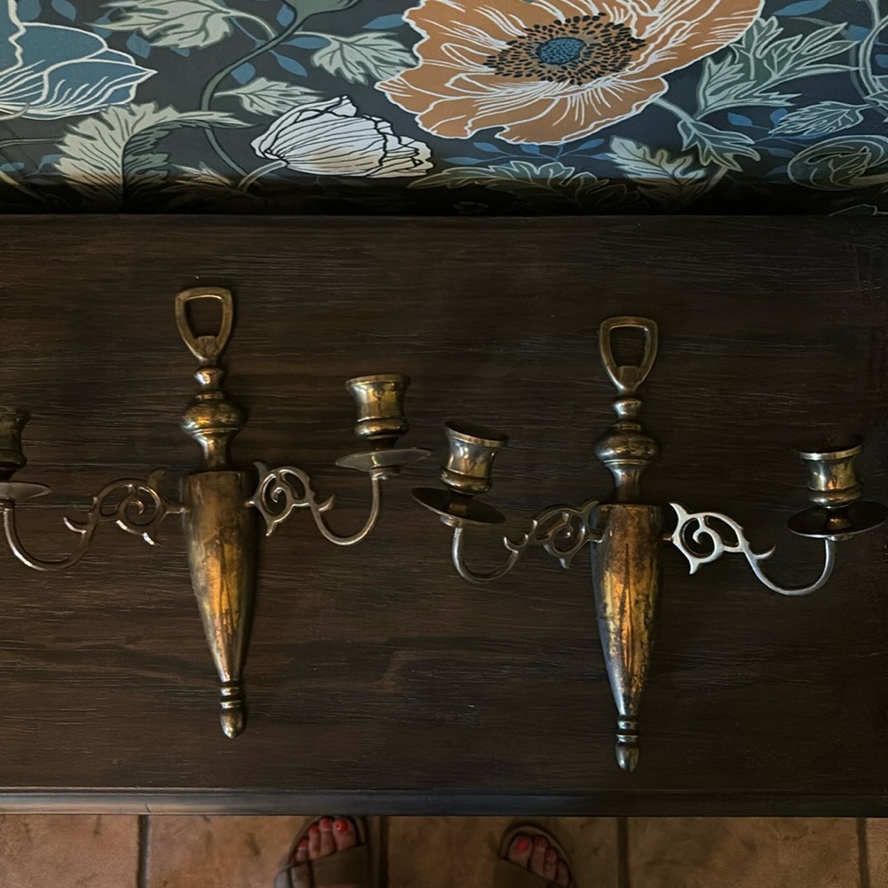 Solid brass wall sconces